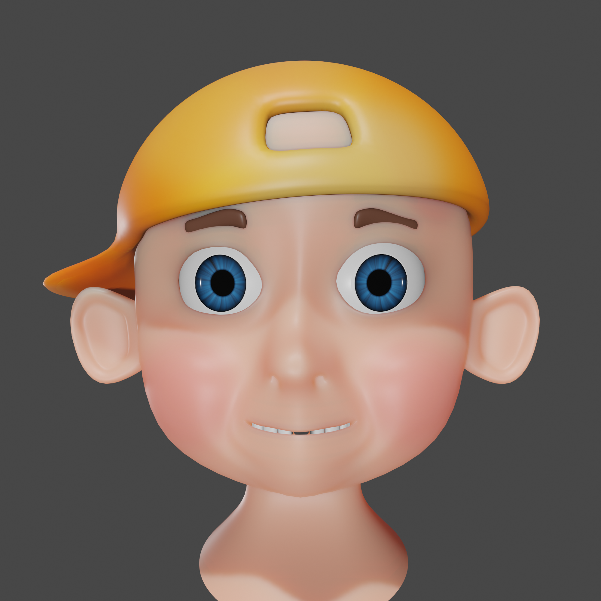 My First Boy Head Modeling - SSS - EEVEE preview image 2